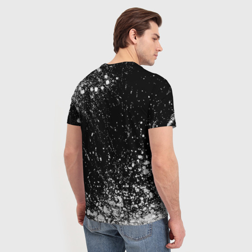 Мужская футболка 3D с принтом The Offspring / Rock Cat, вид сзади #2