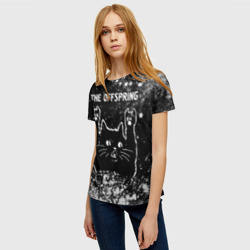 Женская футболка 3D The Offspring Rock Cat - фото 2