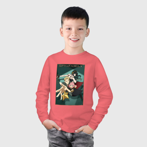 Детский лонгслив хлопок с принтом SPY X FAMILY / СЕМЬЯ ШПИОНА, фото на моделе #1