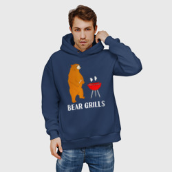 Мужское худи Oversize хлопок Bear Grills Беар Гриллс - фото 2