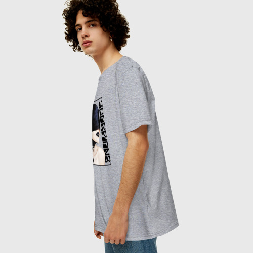 Мужская футболка хлопок Oversize с принтом Icon Scorpions, вид сбоку #3