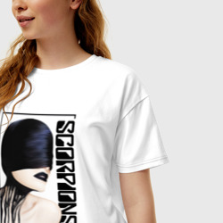 Женская футболка хлопок Oversize Icon Scorpions - фото 2