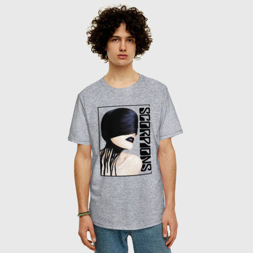 Мужская футболка хлопок Oversize с принтом Icon Scorpions, фото на моделе #1