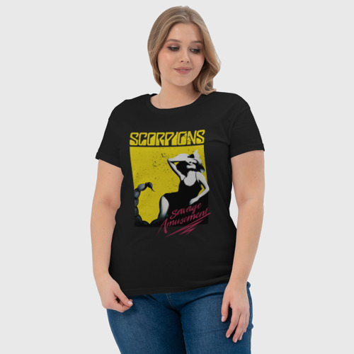 Женская футболка хлопок Savage Amusement, цвет черный - фото 6