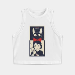 Женская укороченная майка-топ хлопок Kiki Service