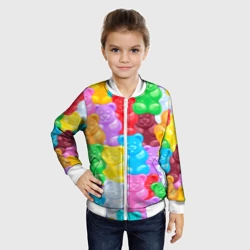 Детский бомбер 3D Мармеладные мишки разноцветные - фото 2