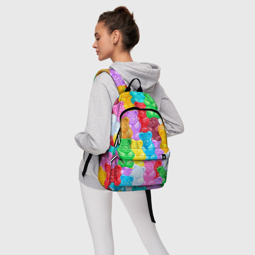 Рюкзак 3D с принтом Мармеладные мишки разноцветные, фото #4