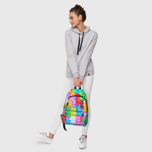 Рюкзак 3D с принтом Мармеладные мишки разноцветные, фото #6