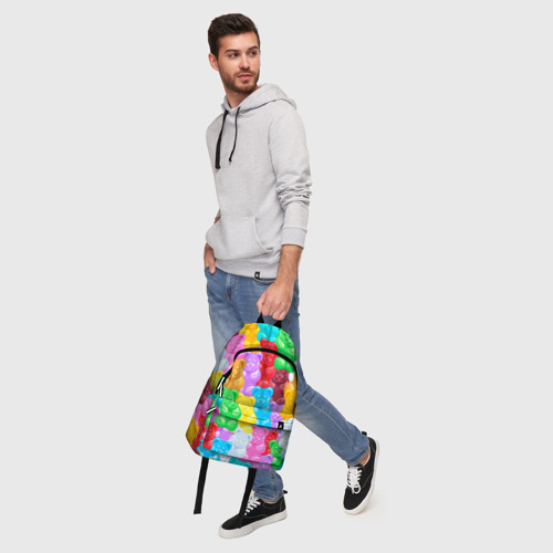 Рюкзак 3D с принтом Мармеладные мишки разноцветные, фото #5