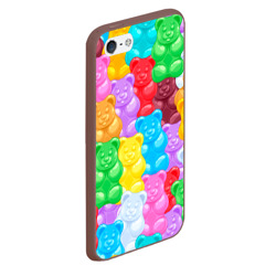 Чехол для iPhone 5/5S матовый Мармеладные мишки разноцветные - фото 2