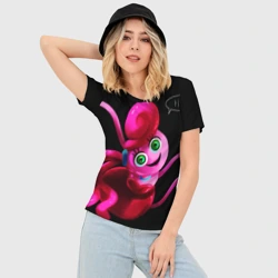 Женская футболка 3D Slim Poppy Playtime - Mommy Long Legs Мама Длинные ноги - фото 2