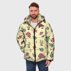 Мужская зимняя куртка 3D Мухоморы и поганки тоже грибы - фото 2