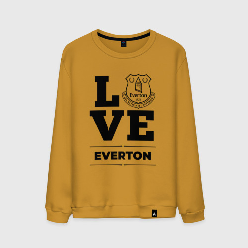 Мужской свитшот хлопок с принтом Everton Love Классика, вид спереди #2