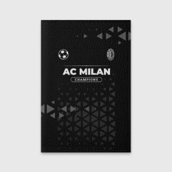 Обложка для паспорта матовая кожа AC Milan Форма Champions