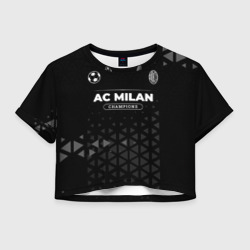 Женская футболка Crop-top 3D AC Milan Форма Champions