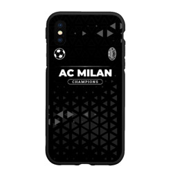 Чехол для iPhone XS Max матовый AC Milan Форма Champions