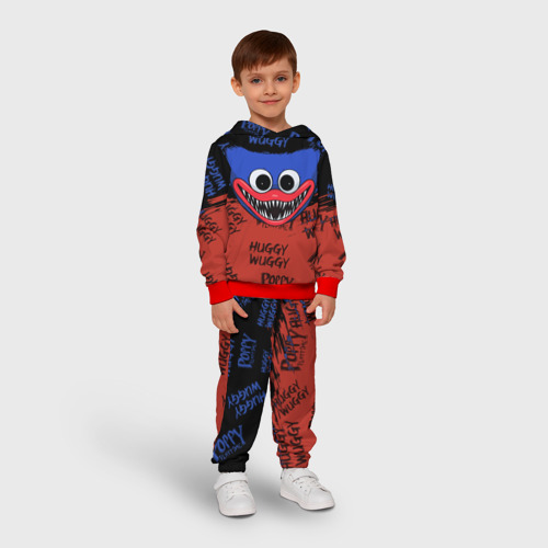 Детский костюм с толстовкой 3D Синий монстр - Хагги Вагги, цвет красный - фото 3