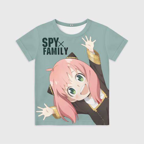 Детская футболка 3D с принтом Аня Форджер Spy Family Детская футболка 3D Аня Форджер Spy Family