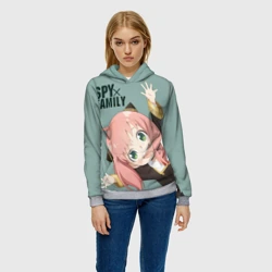 Женская толстовка 3D Аня Форджер Spy Family - фото 2
