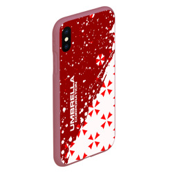 Чехол для iPhone XS Max матовый Resident Evil Umbrella Corporation паттерн - фото 2