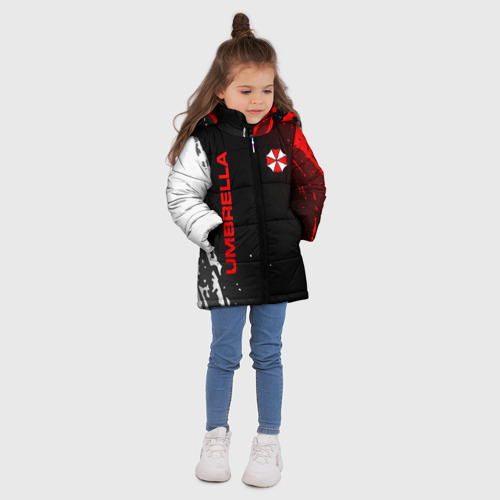 Зимняя куртка для девочек 3D Resident evil Амбрелла, цвет красный - фото 5