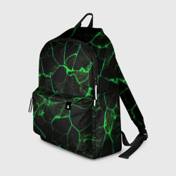 Рюкзак 3D Абстракция - Черно-зеленый фон - дым