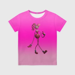 Детская футболка 3D Poppy Playtime мама Длинные ноги