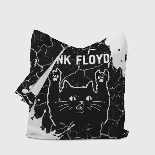 Шоппер 3D с принтом Pink Floyd / Rock Cat, вид сбоку #3