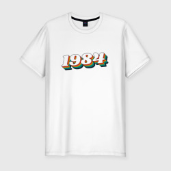 Мужская футболка хлопок Slim 1984 Ретро Стиль