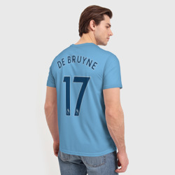 Футболка с принтом De Bruyne Де Брёйне Manchester City домашняя форма 22-23 для женщины, вид на модели сзади №2. Цвет основы: белый