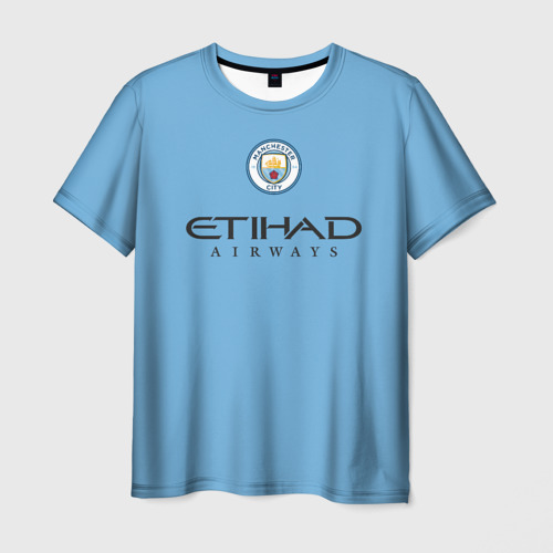 Мужская футболка с принтом De Bruyne Де Брёйне Manchester City домашняя форма 22-23, вид спереди №1