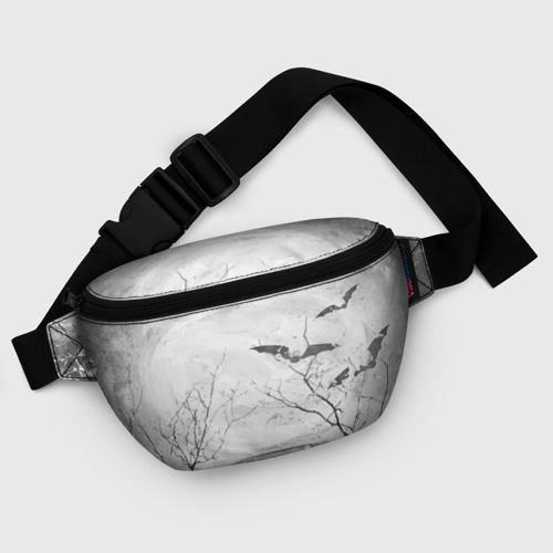 Поясная сумка 3D с принтом Ночь ЛунаЛетучая мышь, фото #5