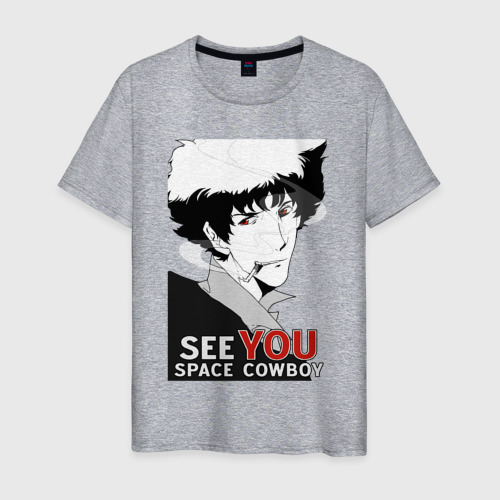 Мужская футболка хлопок Spike Spiegel, цвет меланж