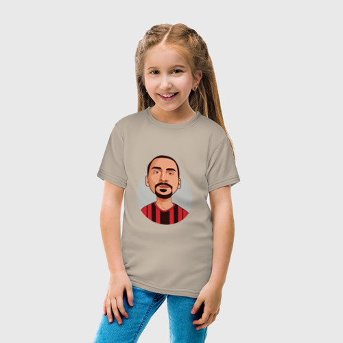 Детская футболка хлопок с принтом Златан - Милан, вид сбоку #3