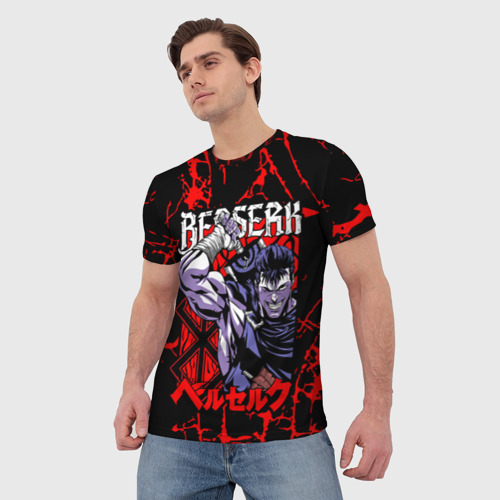 Мужская футболка 3D Берсерк Berserk guts, цвет 3D печать - фото 3