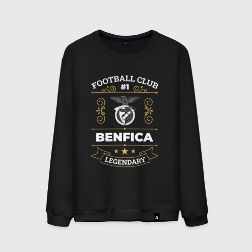Мужской свитшот хлопок с принтом Benfica / FC #1, вид спереди #2