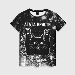 Женская футболка 3D Агата Кристи Rock Cat FS