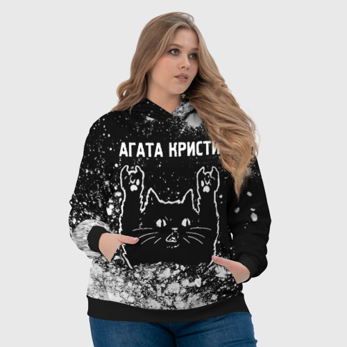 Женская толстовка 3D Агата Кристи Rock Cat FS, цвет 3D печать - фото 6