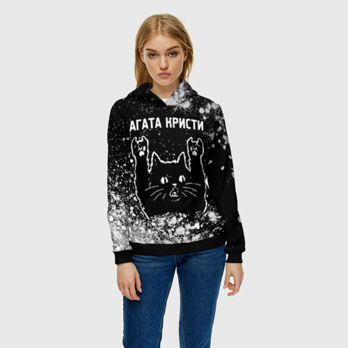 Женская толстовка 3D Агата Кристи Rock Cat FS, цвет 3D печать - фото 3