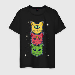 Мужская футболка хлопок Коты пришельцы с разных планет