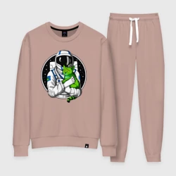 Женский костюм хлопок Космонавт с инопланетным котом