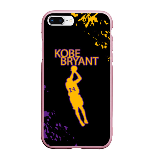 Чехол для iPhone 7Plus/8 Plus матовый Kobe Bryant Баскетболист 24, цвет розовый