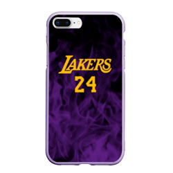 Чехол для iPhone 7Plus/8 Plus матовый Lakers 24 фиолетовое пламя