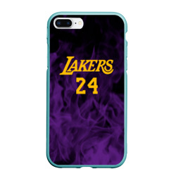 Чехол для iPhone 7Plus/8 Plus матовый Lakers 24 фиолетовое пламя