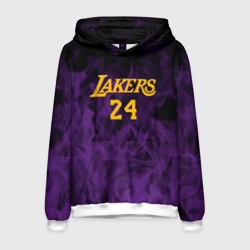 Мужская толстовка 3D Lakers 24 фиолетовое пламя