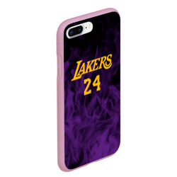 Чехол для iPhone 7Plus/8 Plus матовый Lakers 24 фиолетовое пламя - фото 2