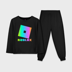 Детская пижама с лонгсливом хлопок Roblox неоновый градиент
