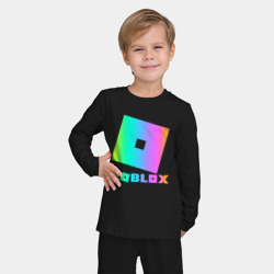Детская пижама с лонгсливом хлопок Roblox неоновый градиент - фото 2