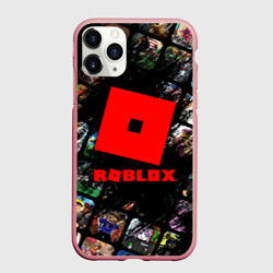 Чехол для iPhone 11 Pro Max матовый Roblox сюжеты и логотип