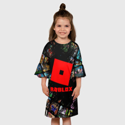 Детское платье 3D Roblox сюжеты и логотип - фото 2
